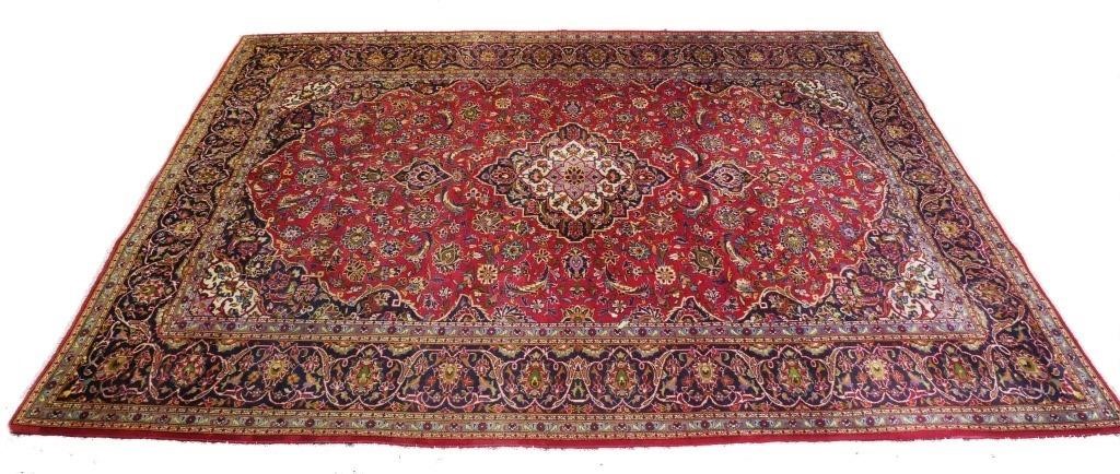 PERSIAN KASHAN RUG, 9' X 12'Persian