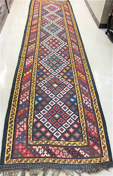 PERSIAN KILIM FLATWEAVE HALL RUG