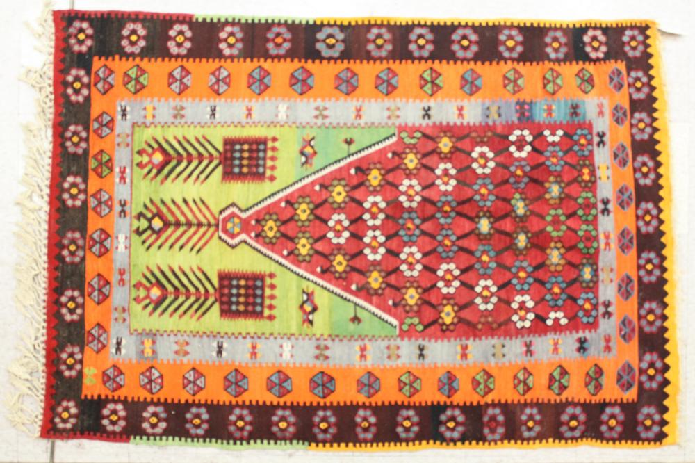 PERSIAN KILIM FLATWEAVE PRAYER RUG,