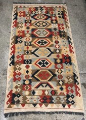 PERSIAN KILIM RUG, 6' 4.5" X 3