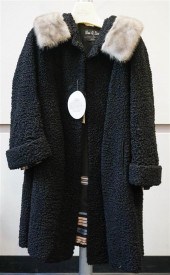 PERSIAN LAMB COAT WITH FUR COL