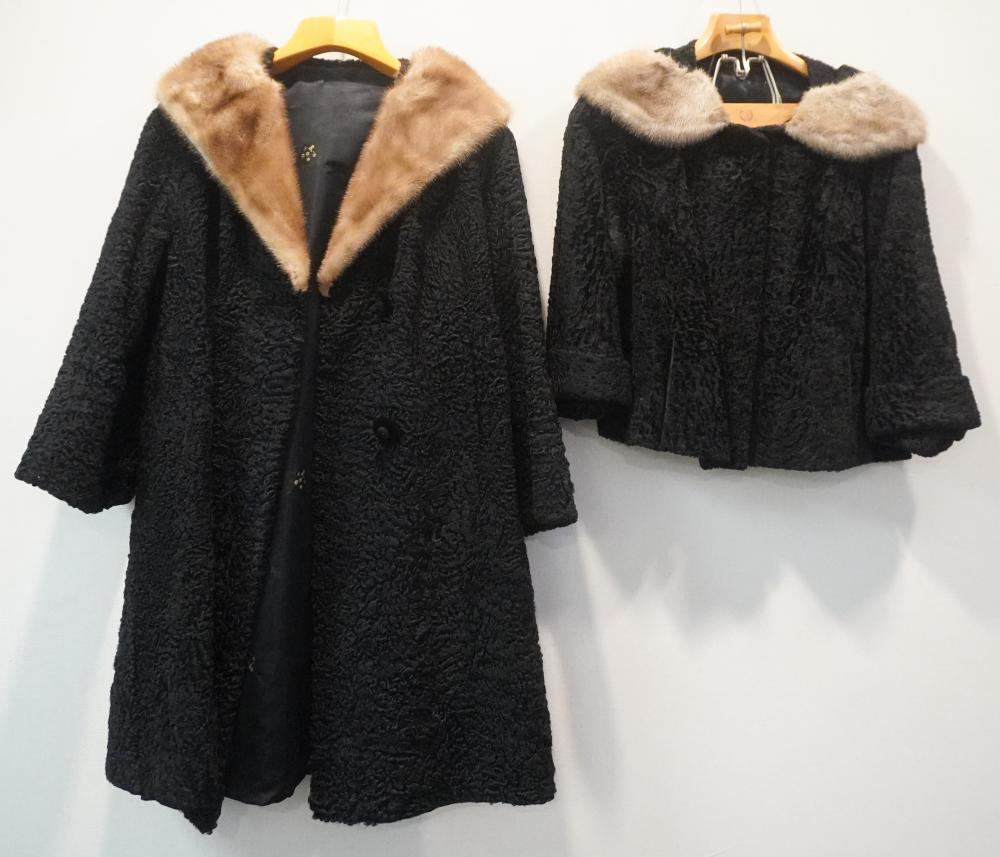 PERSIAN LAMB COAT WITH FUR COLLAR