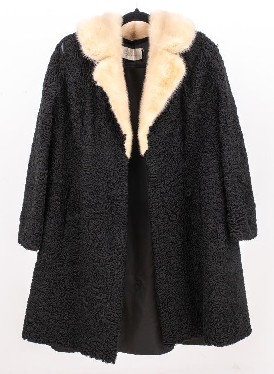 PERSIAN LAMB COAT WITH WHITE MINK