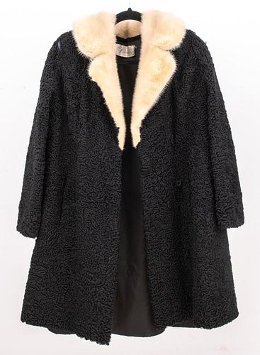 PERSIAN LAMB COAT WITH WHITE MINK