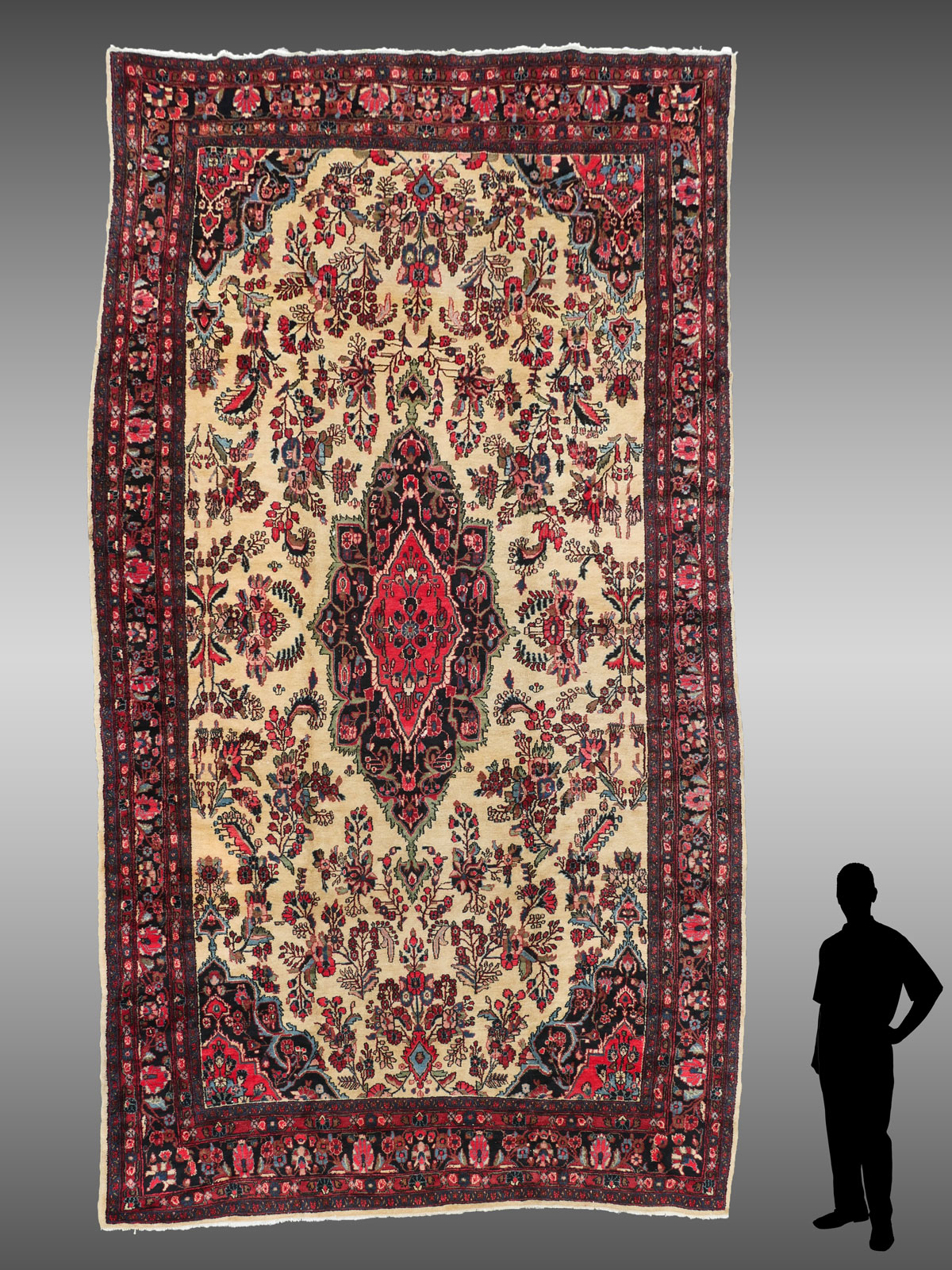 PERSIAN MAHAL HAND KNOTTED WOOL
