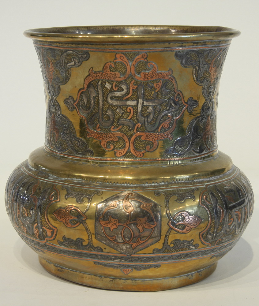 PERSIAN MIXED METAL POT - Late 19th