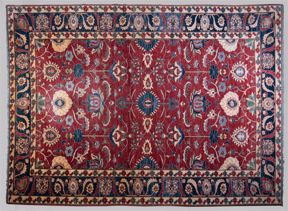 PERSIAN OUSHAK WOOL RUG APPROX.