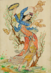 PERSIAN PAINTING ON BONE IN MO