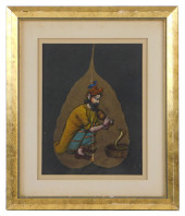 PERSIAN PAINTING ON PEEPAL LEA