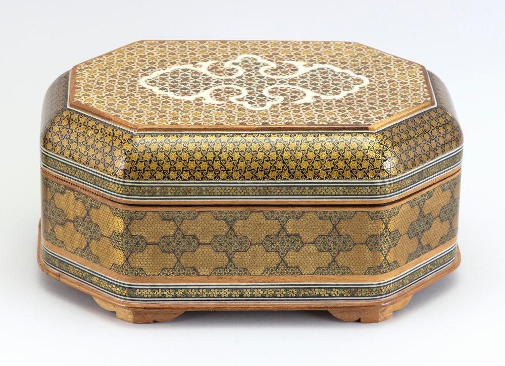 PERSIAN PARQUETRY INLAID WOODEN BOX