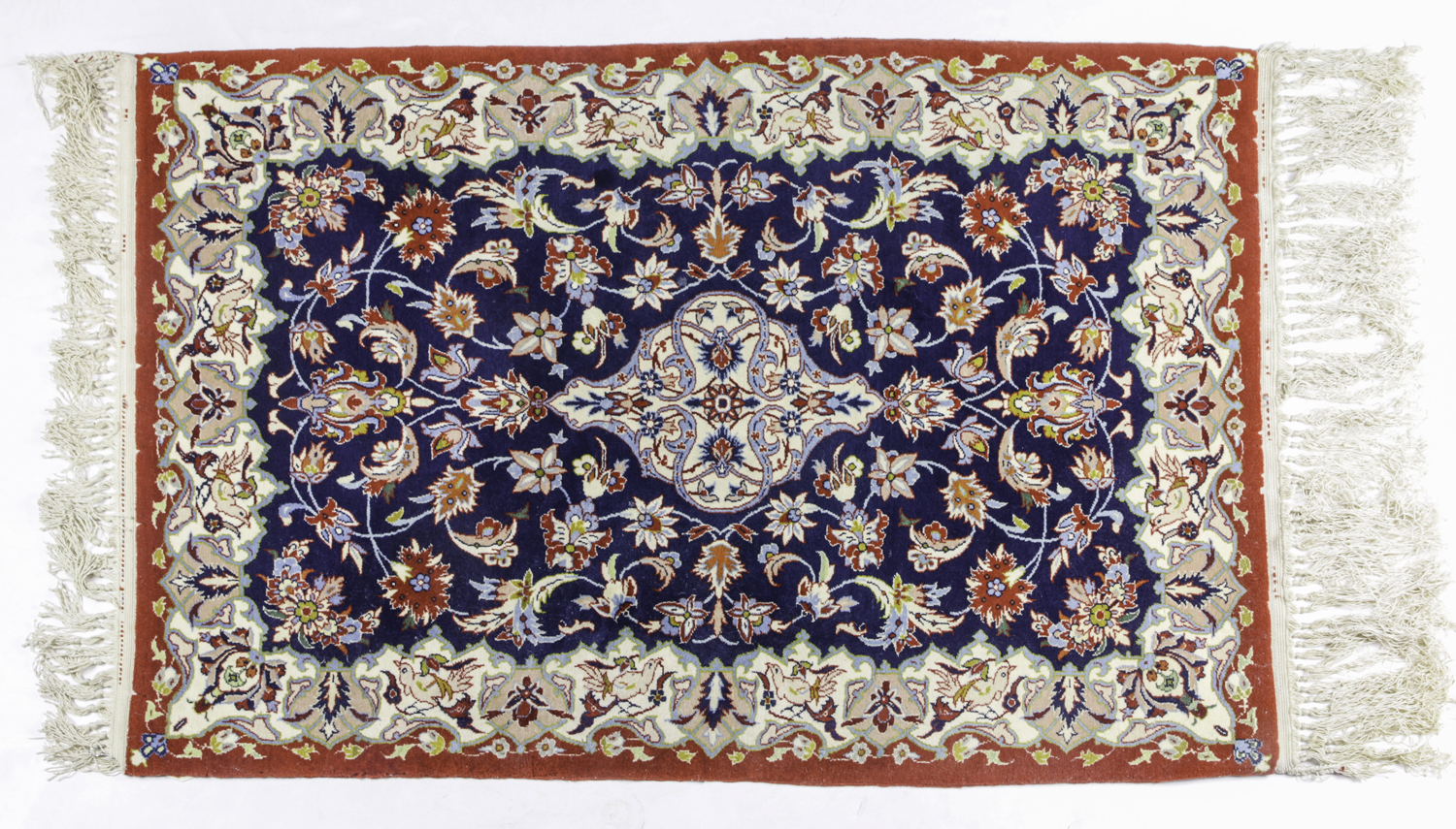 PERSIAN PART SILK PRAYER RUG