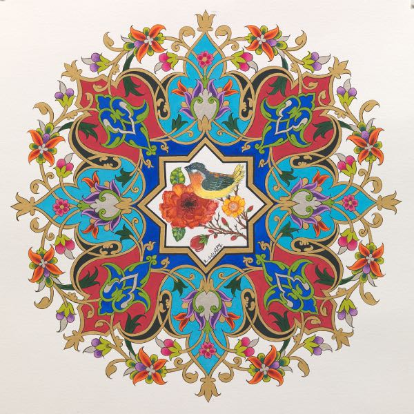 PERSIAN QAJAR STYLE GOL-O-BOLBOL
