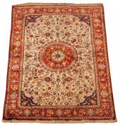 PERSIAN QUM PICTORIAL SILK RUG