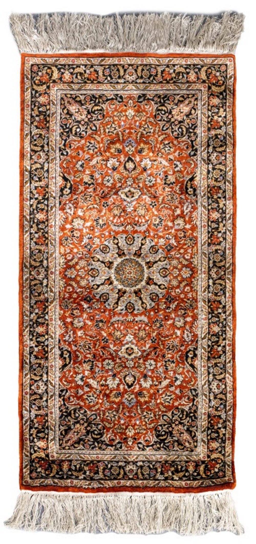 PERSIAN QUM SILK RUG, 4' X 2'