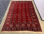 PERSIAN RED GEOMETRIC CARPET,