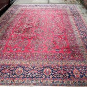 PERSIAN RED/FLORAL SAROUK RUGA