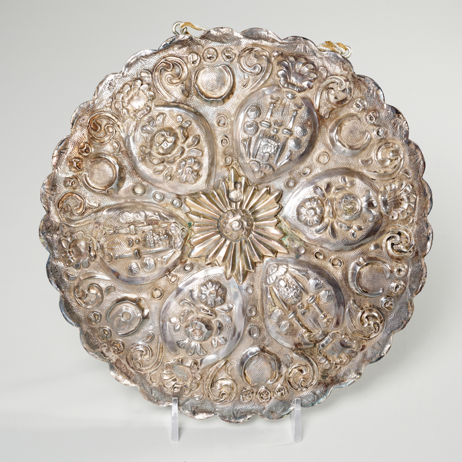 PERSIAN REPOUSSE SILVER-ENCASED