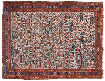 Persian rug, ivory field with