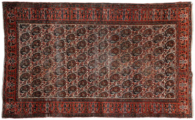 Persian rug, rows of guls on