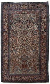 Persian rug, vase flanked by p