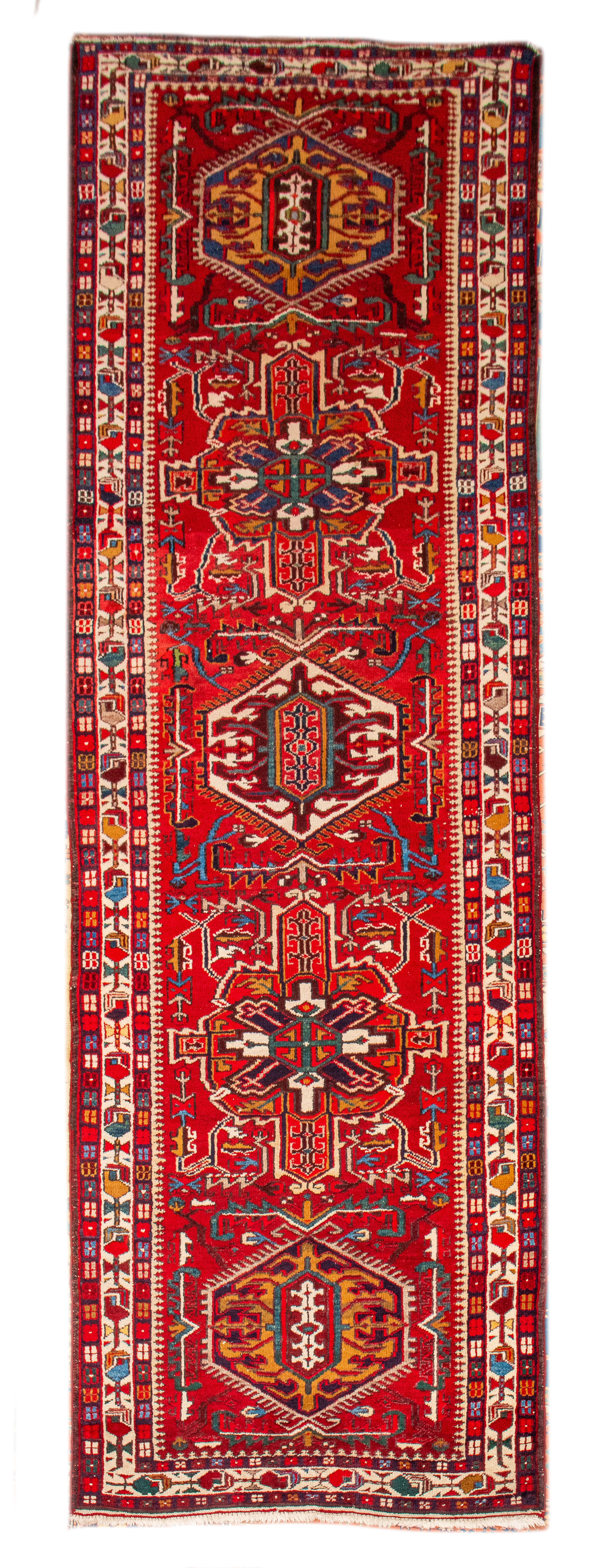 PERSIAN RUNNER RUG, 10' X 3'