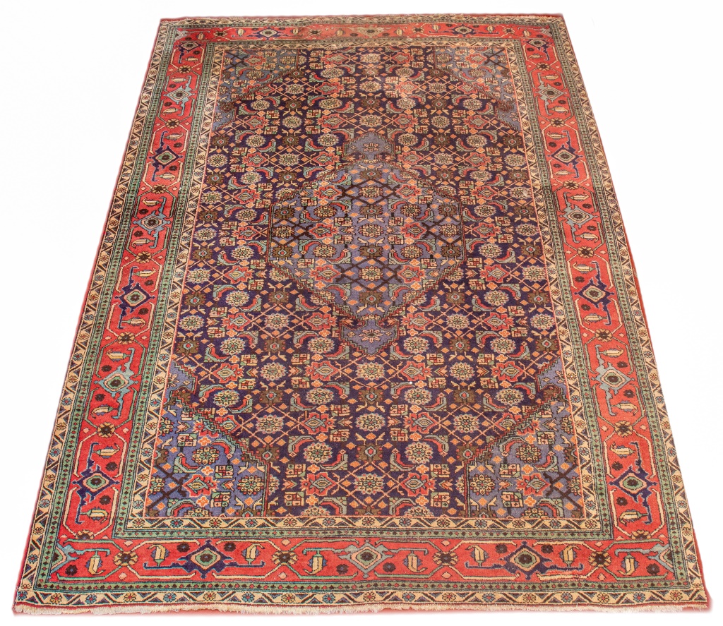 PERSIAN SAROUK HAND-WOVEN RUG, 9' X