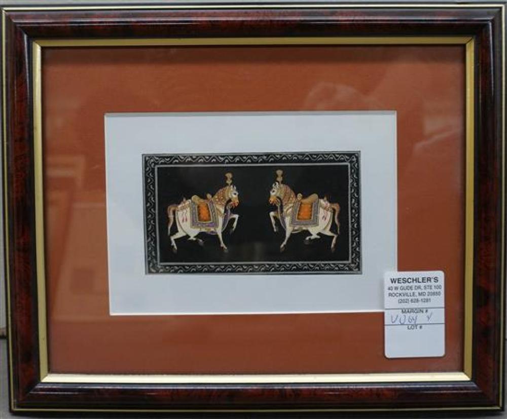 PERSIAN SCHOOL, HORSES WITH