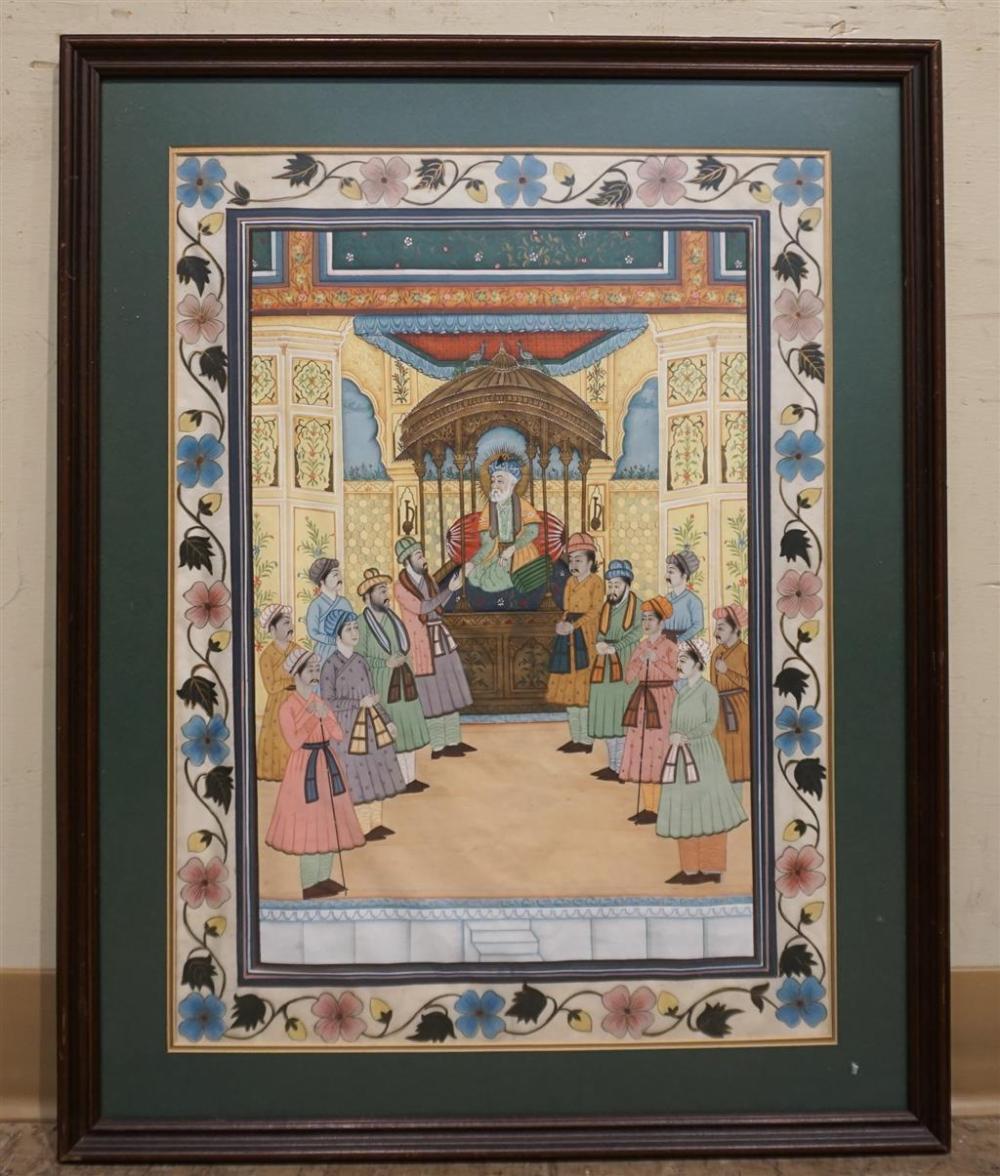 PERSIAN SCHOOL, KING ON THRONE,