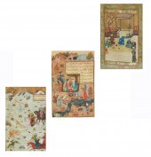 PERSIAN SCHOOL THREE GOUACHES