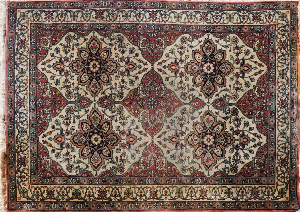 PERSIAN SEMI ANTIQUE ISFAHAN FOUR