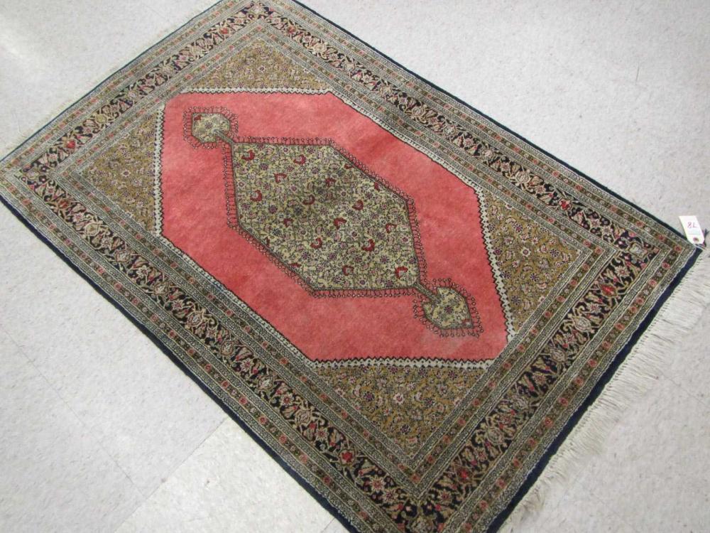 PERSIAN SILK AREA RUG, FEATURING