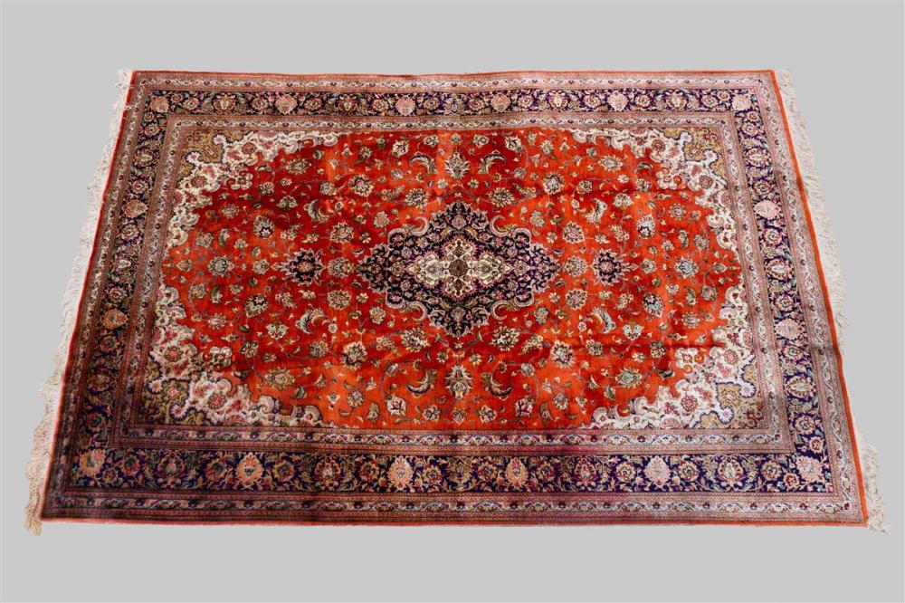 PERSIAN SILK BURNT ORANGE RUG