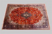 PERSIAN SILK BURNT ORANGE RUG