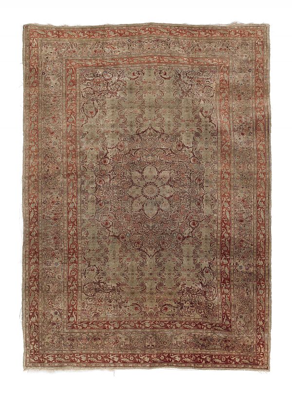 Persian silk carpet early 20th c.