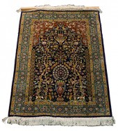 PERSIAN SILK PRAYER RUG 4' X 2