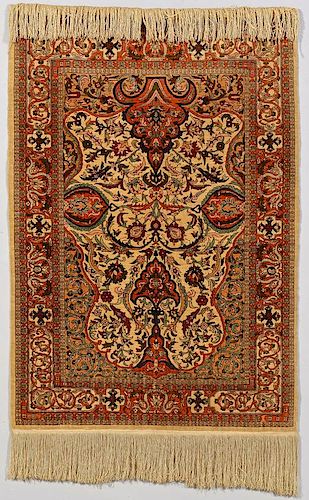 PERSIAN SILK PRAYER RUGPersian silk