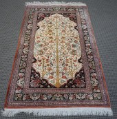 PERSIAN SILK QUM RUG, 5 FT 3 I
