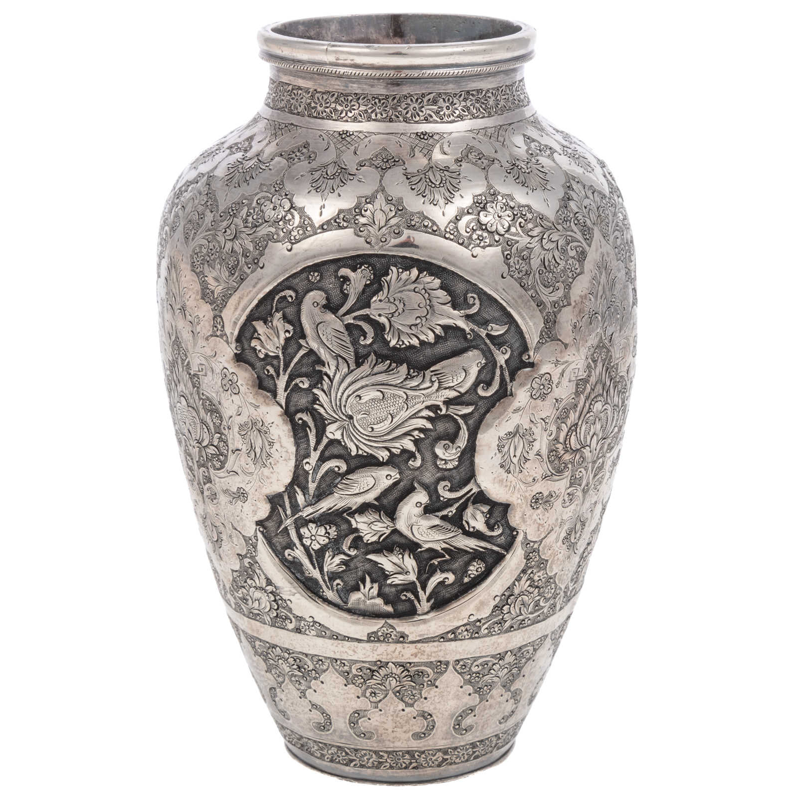 PERSIAN SILVER VASE Early to