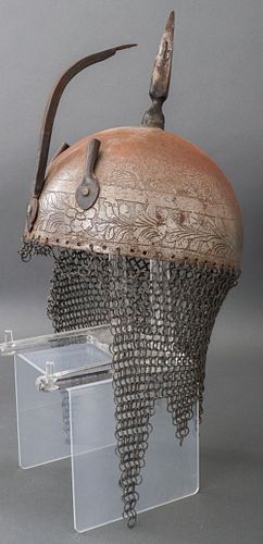 PERSIAN STEEL HELMET OR KULAH-KHUD,