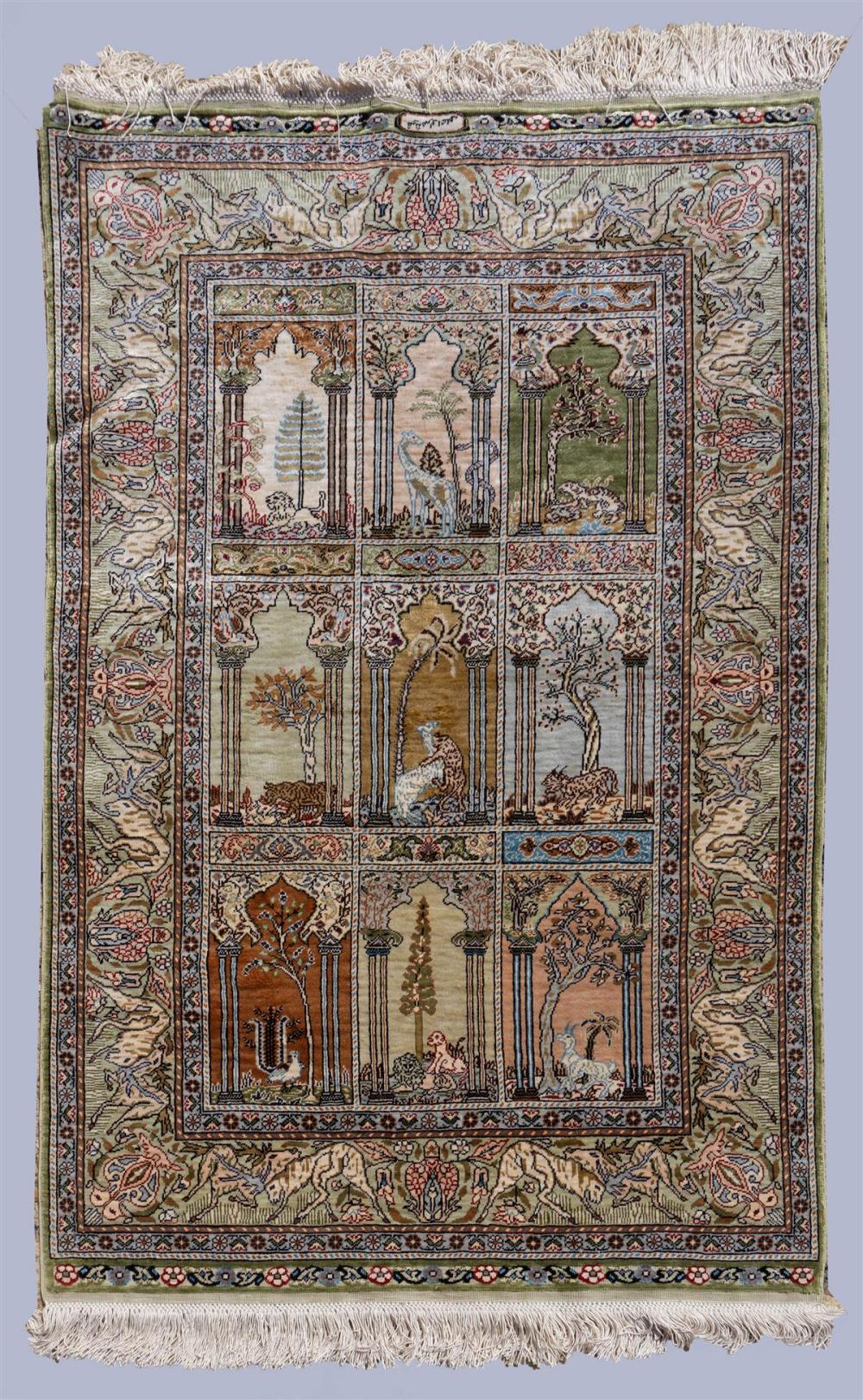 PERSIAN TABRIZ FLORA AND FAUNA TILE