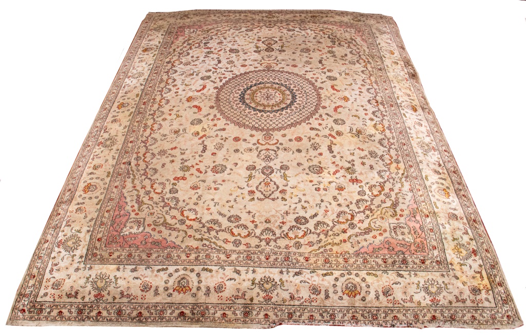 PERSIAN TABRIZ MEDALLION RUG 11'