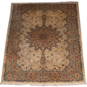 PERSIAN TABRIZ MEDALLION RUG,