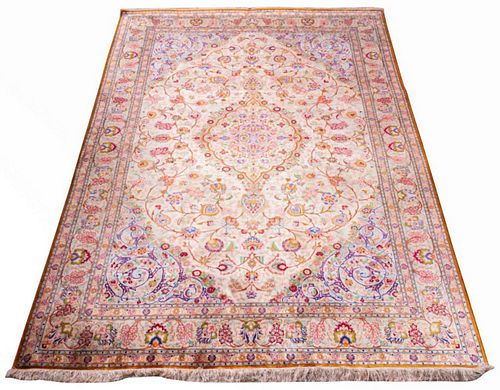 PERSIAN TABRIZ SILK CARPET,
