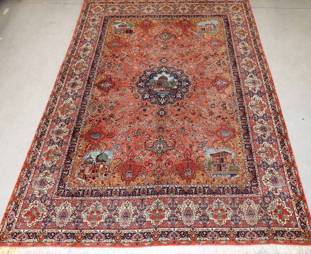 PERSIAN TABRIZ SILK PICTORIAL