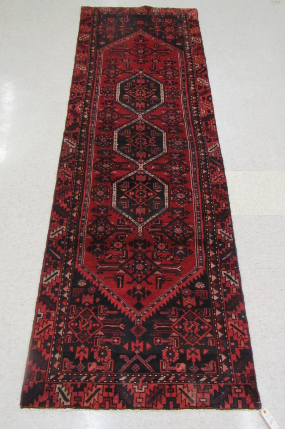 PERSIAN TRIBAL HALL RUG, THREE
