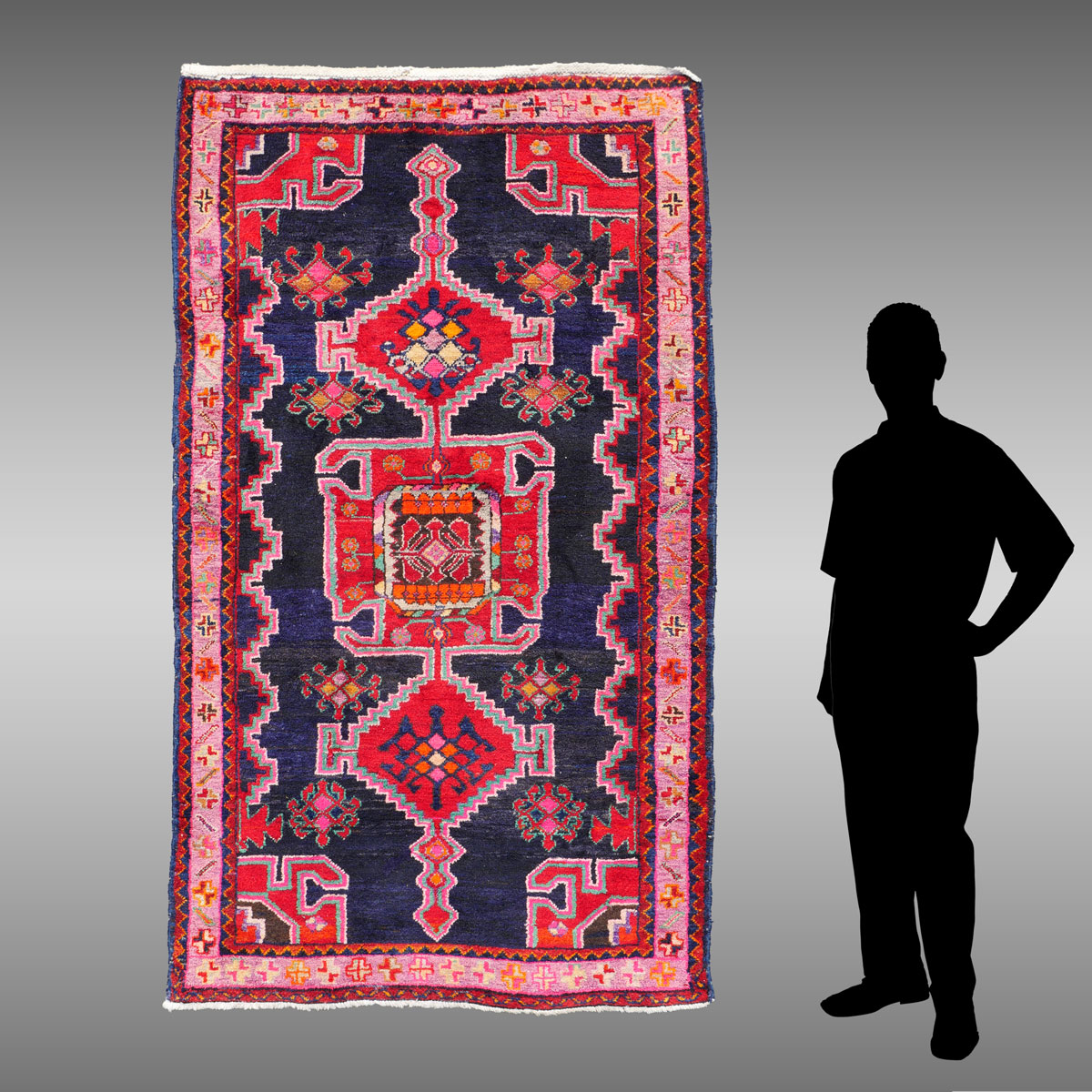 PERSIAN VILLAGE HAND KNOTTED WOOL