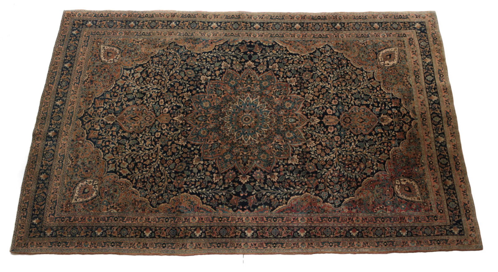 PERSIAN WOOL FLORAL HANDKNOTTED