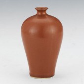 PERSIMMON GLAZED MEIPING VASE