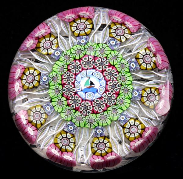 PERTHSHIRE SAILBOAT PAPERWEIGHT,