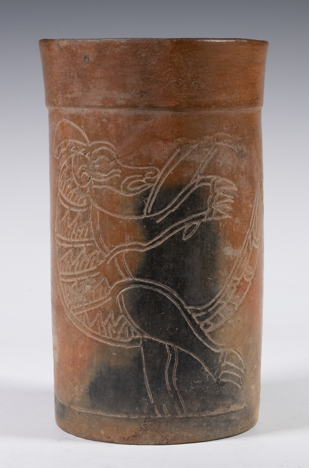 PERU JAGUAR POTTERY CONTAINER